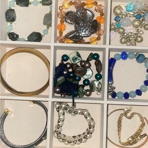 Elegant Gold and Silver Bracelet Set